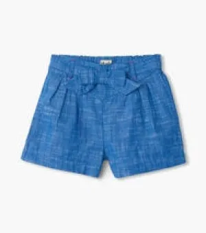 Chambray Paper Bag Shorts