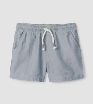 Chambray Toddler Pull on Shorts