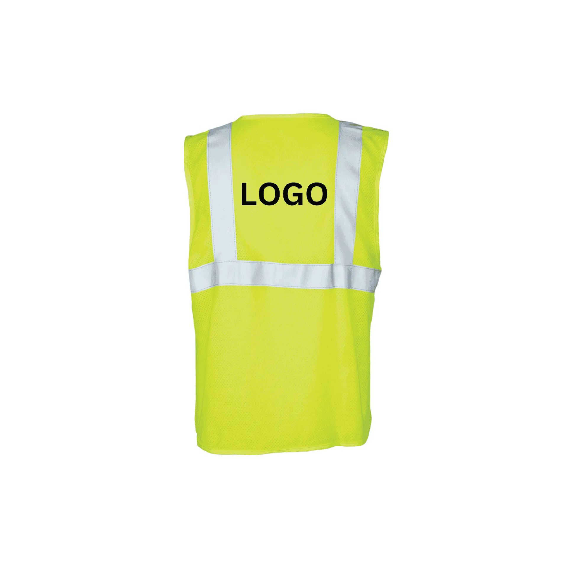 Class 2 FR Lime Modacrylic Safety Vest with Hook and Loop Closure