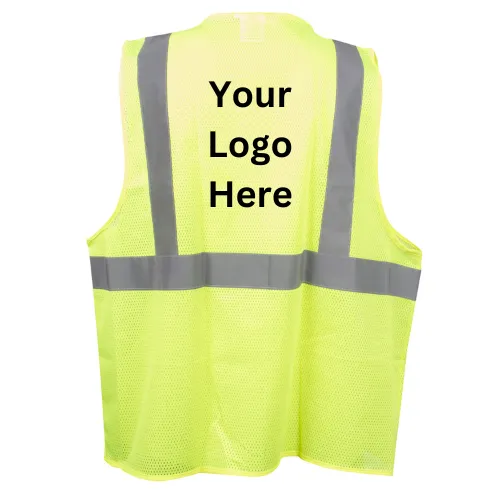 Class 2 Hi-Vis Green Mesh Safety Vest