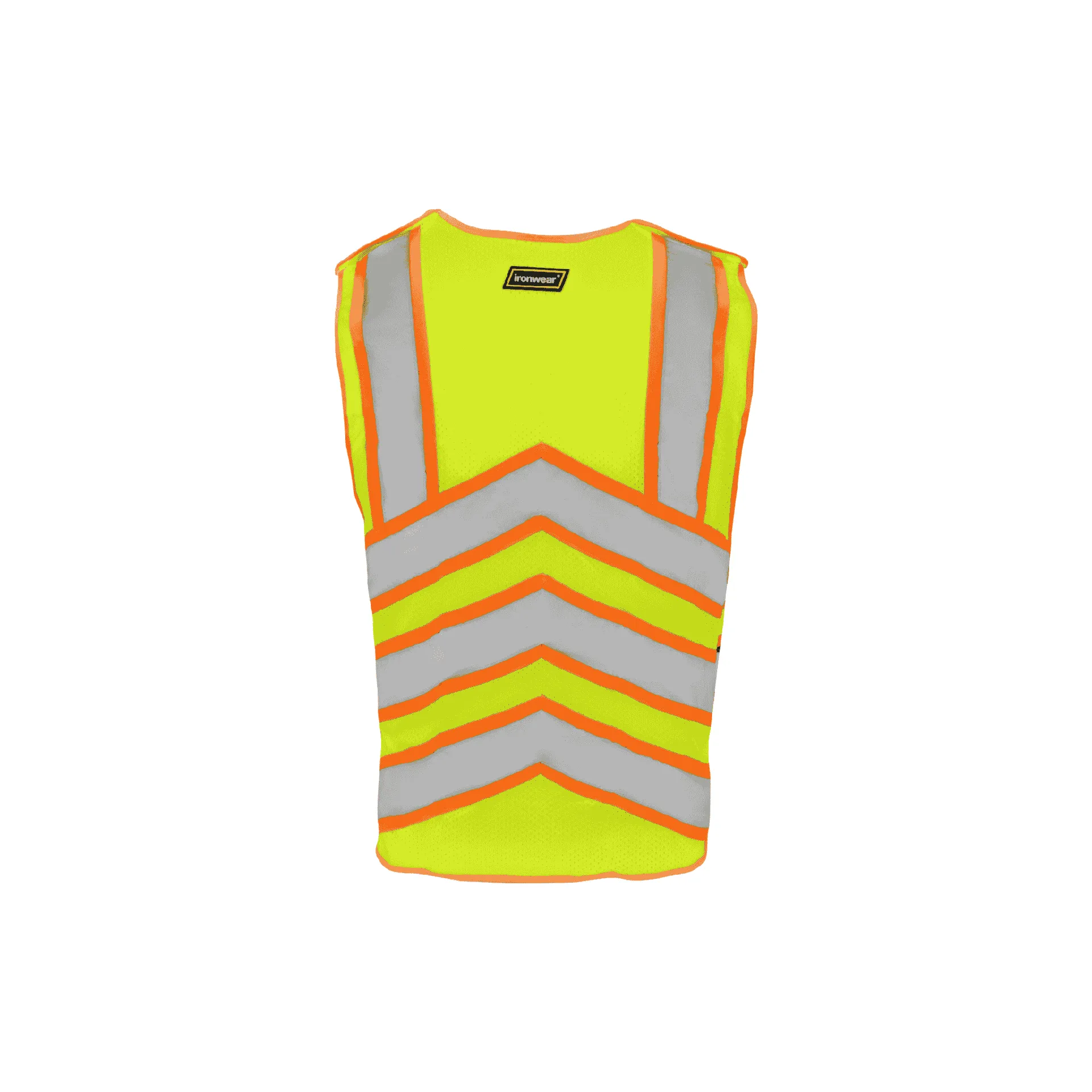 Class 2 Lime 5 Point Breakaway Safety Vest with Chevron Back Pattern