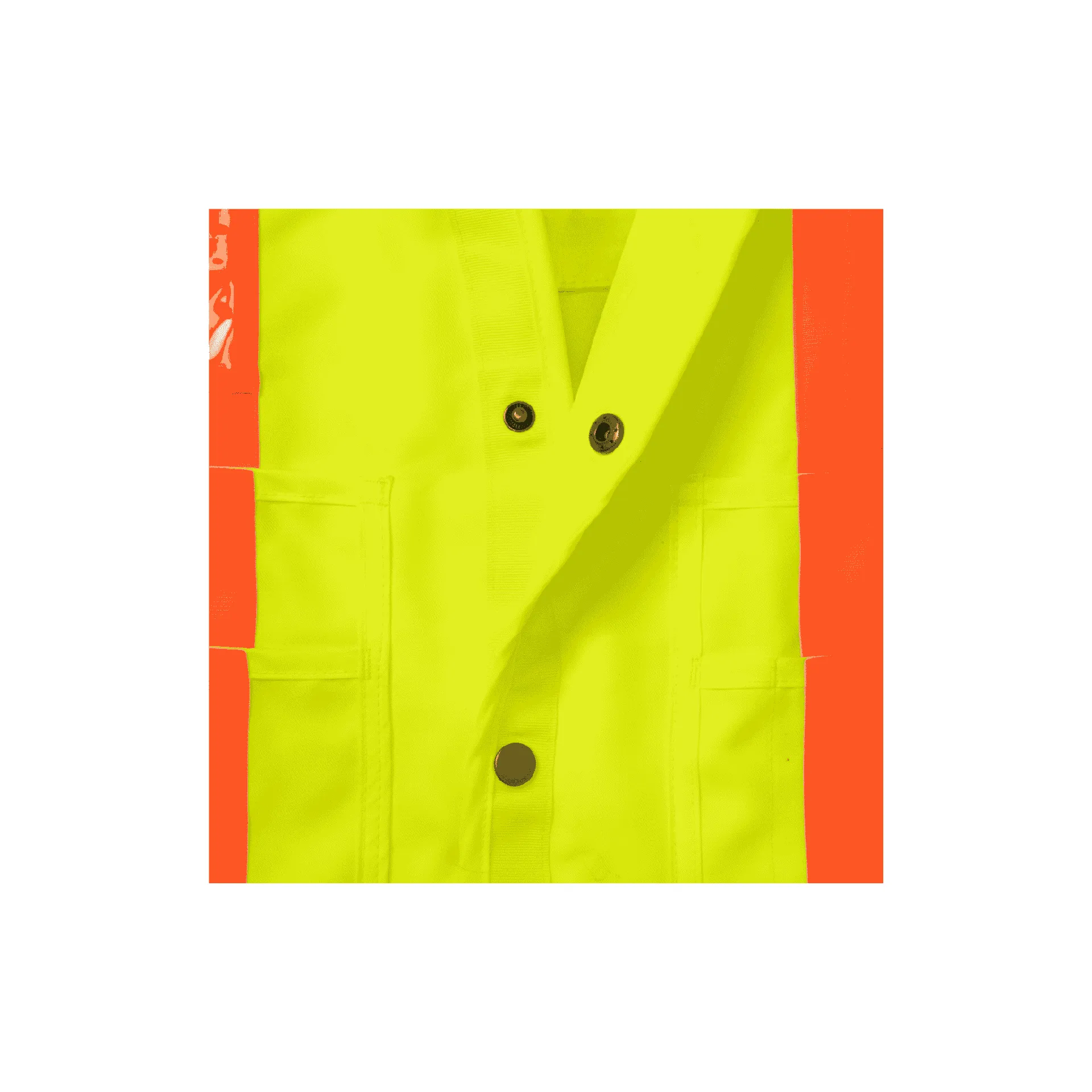 Class 2 Multi-Pocket Lime Safety Vest with Snap Front