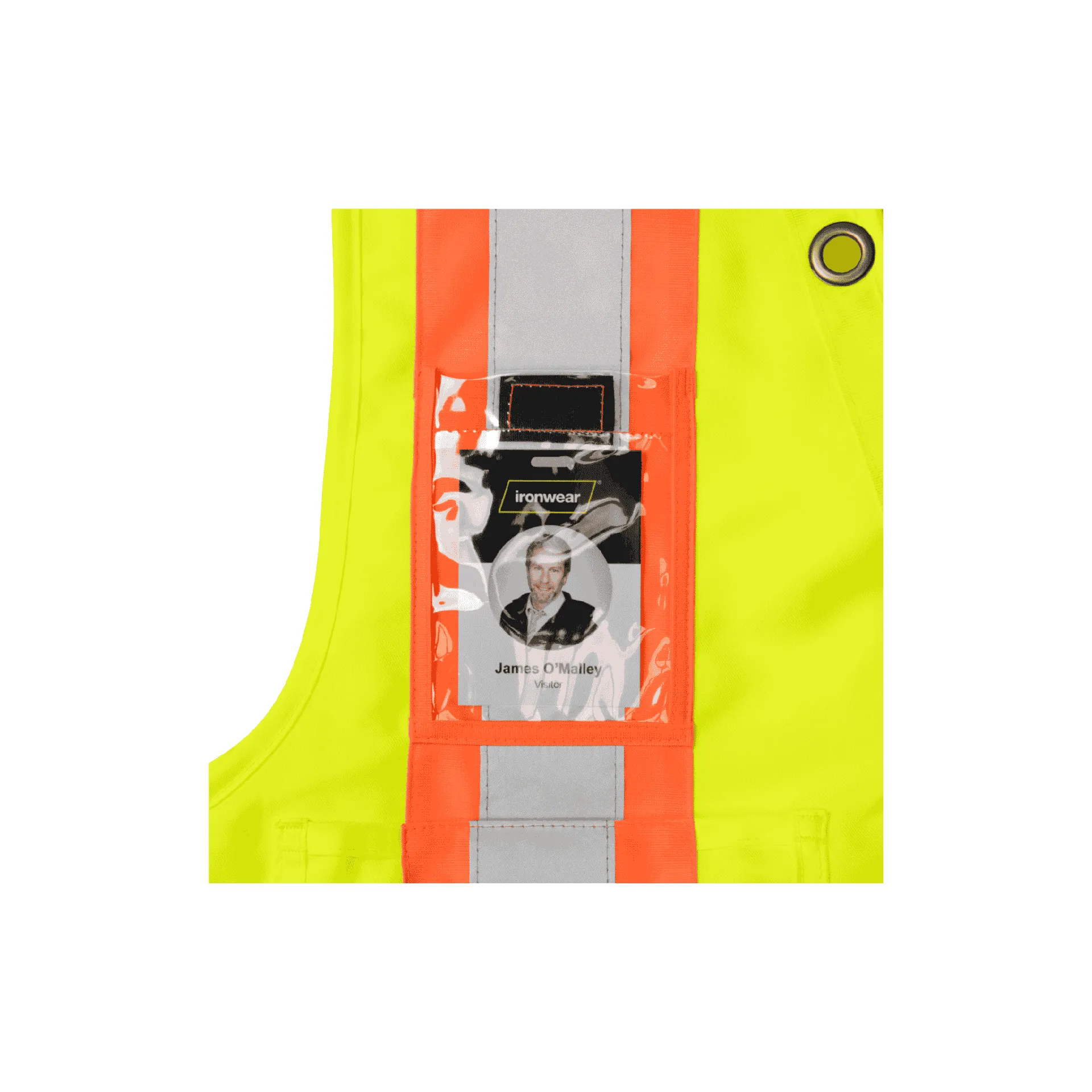 Class 2 Multi-Pocket Lime Safety Vest with Snap Front
