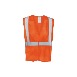Class 2 Orange Mesh Hook and Loop Closure Vest