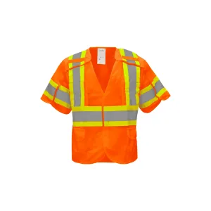 Class 3 Orange 5 Point Breakaway Safety Vest