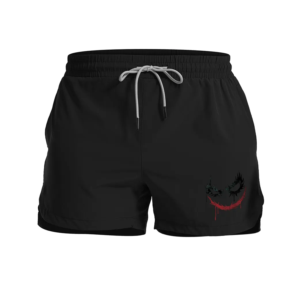 Clown Smiley Face Graphic Shorts