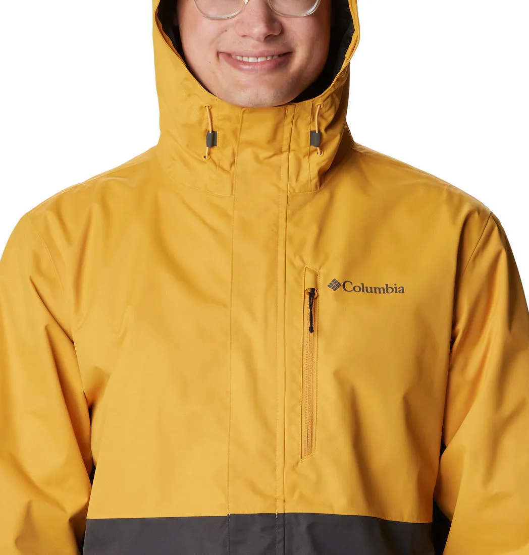 Columbia Men Yellow Hikebound Rain Jacket