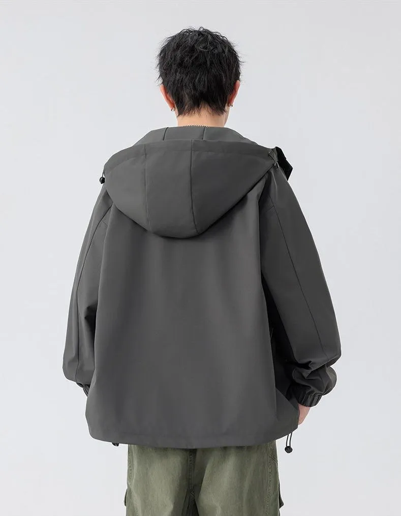 Comfortable and stylish windproof rain jacket in patchwork design