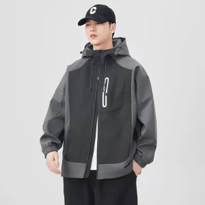 Comfortable and stylish windproof rain jacket in patchwork design