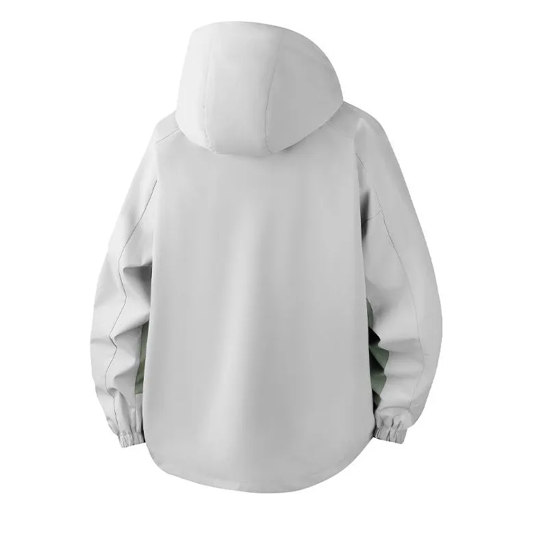 Comfortable and stylish windproof rain jacket in patchwork design
