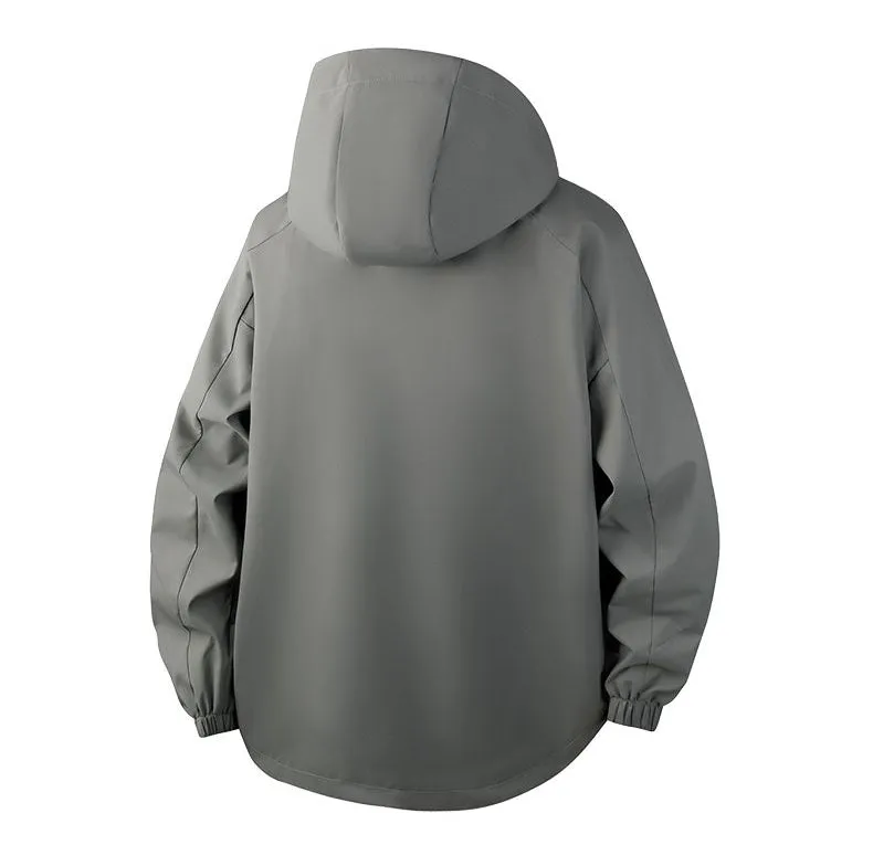 Comfortable and stylish windproof rain jacket in patchwork design