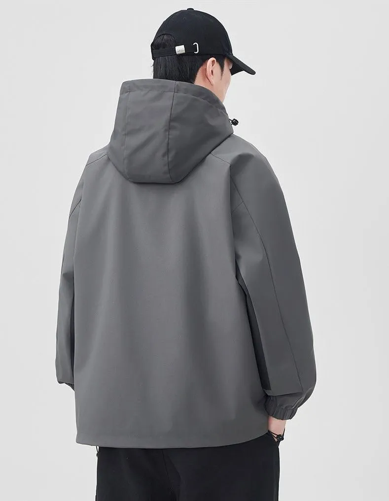 Comfortable and stylish windproof rain jacket in patchwork design