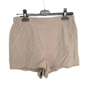 CUPCAKES AND CASHMERE High Waisted Lightweight Shorts Tan S