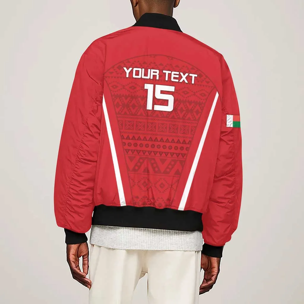 Custom Madagascar Football Sleeve Zip Bomber Jacket Go Champions LT15