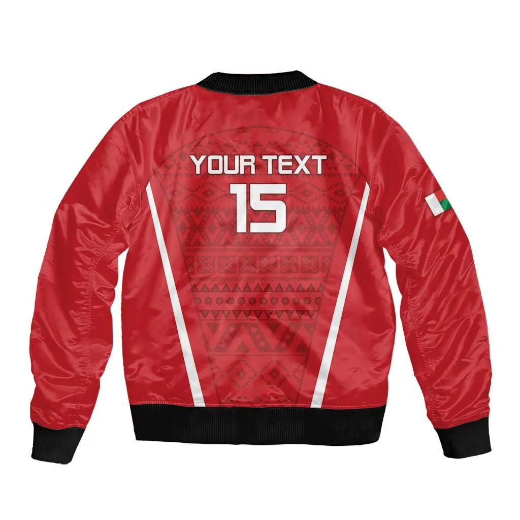 Custom Madagascar Football Sleeve Zip Bomber Jacket Go Champions LT15