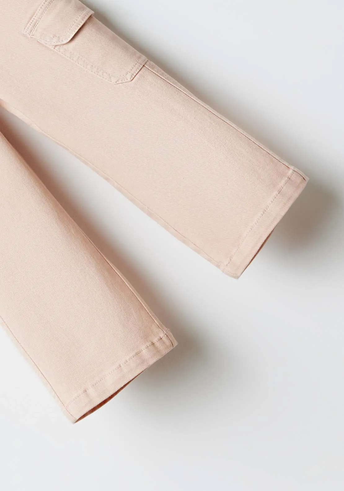 Denim cargo trousers - Pink Light
