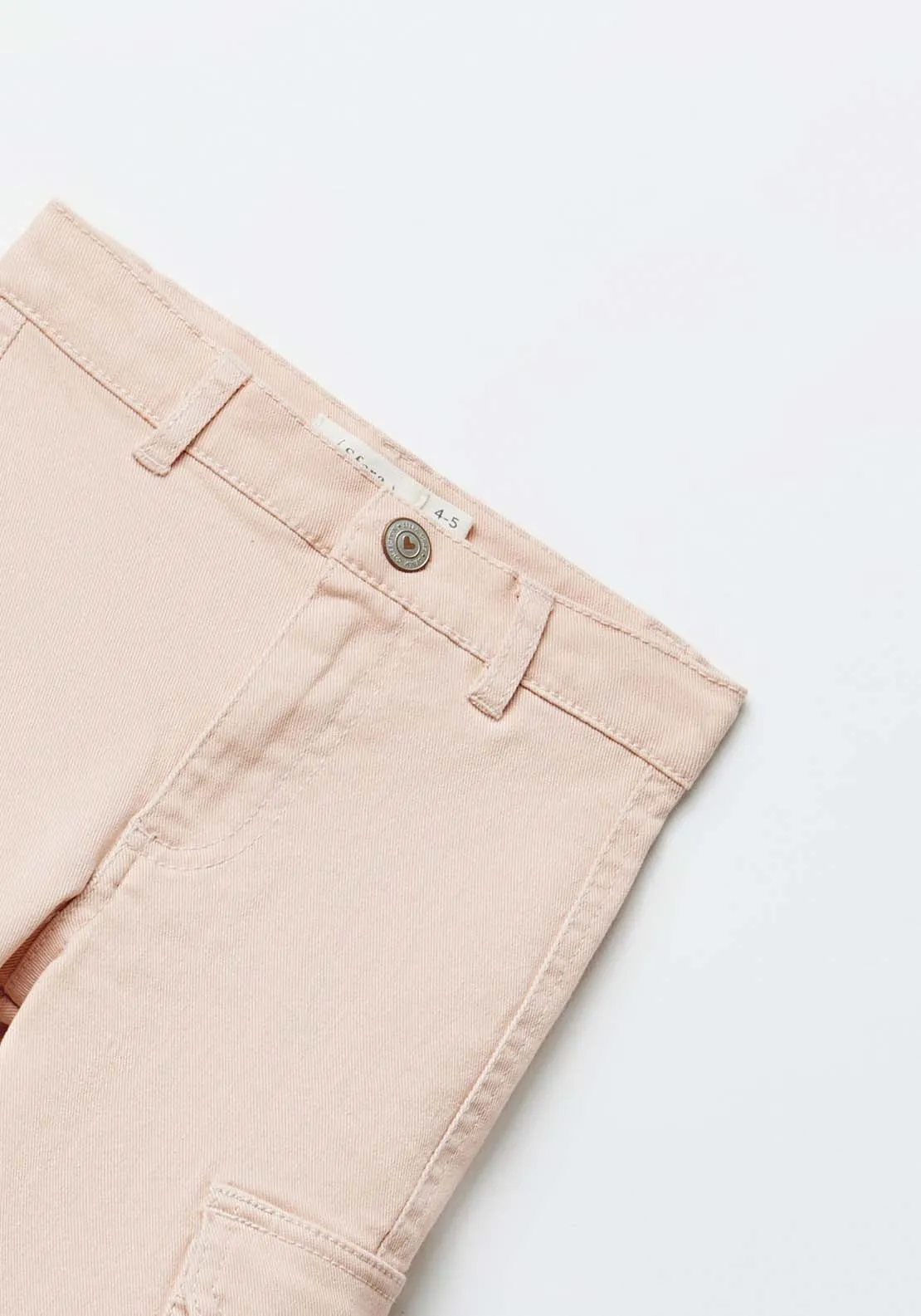 Denim cargo trousers - Pink Light