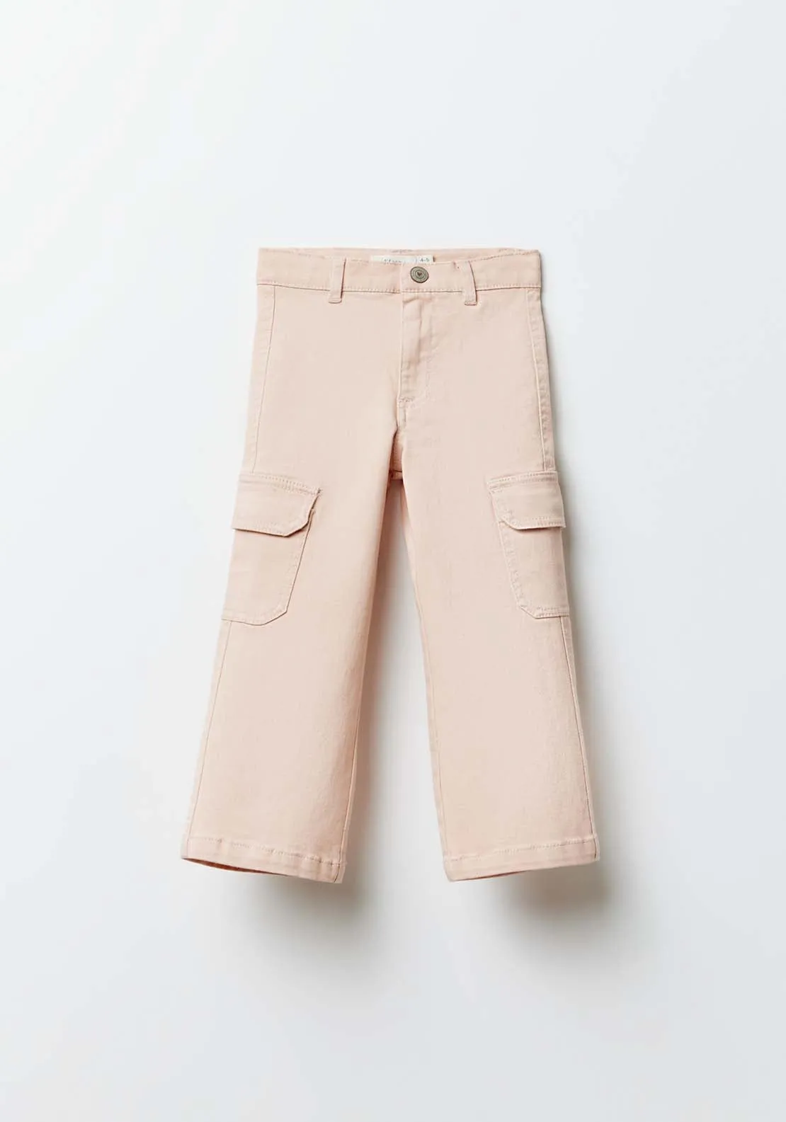Denim cargo trousers - Pink Light