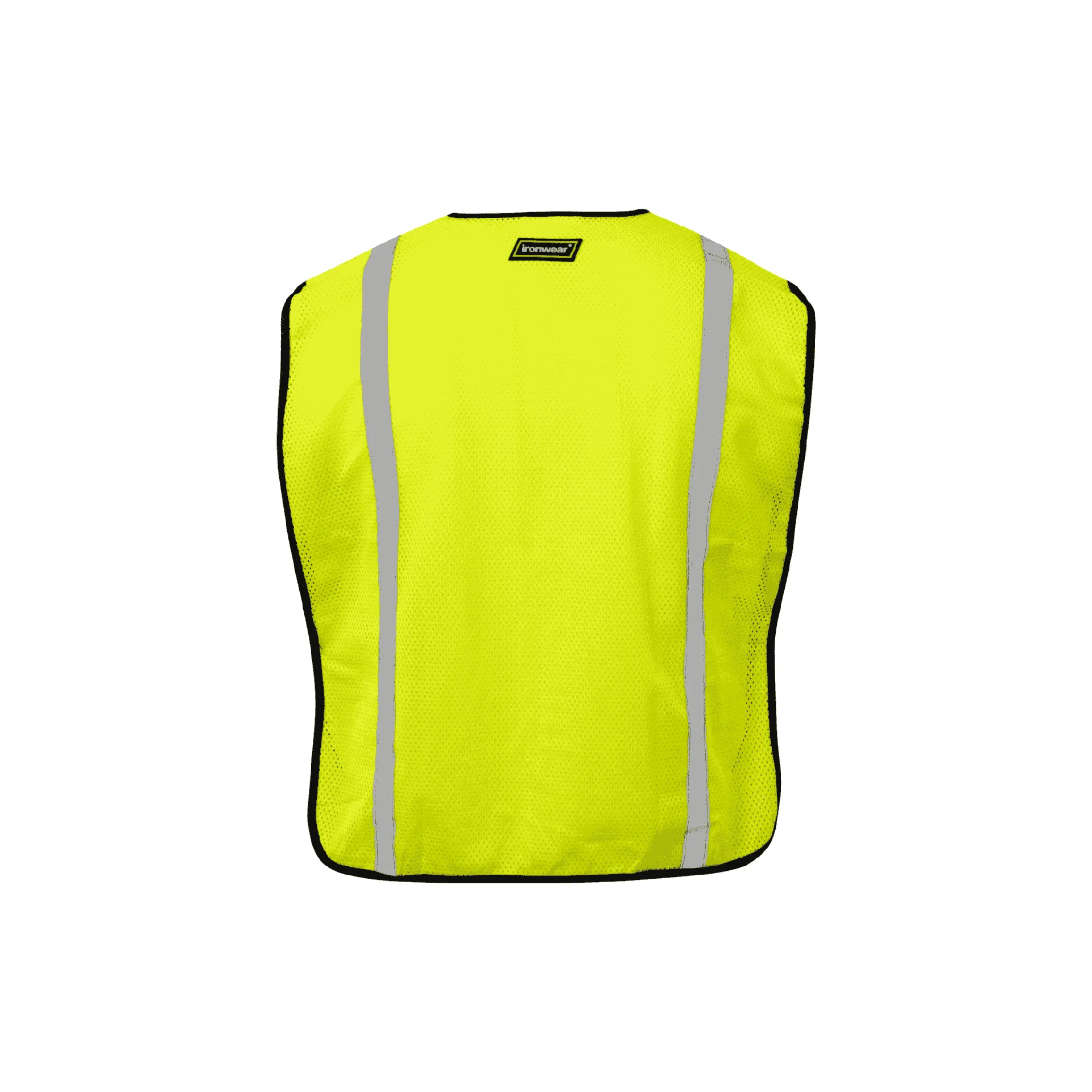 Economy Lime Safety Vest With Breakaway on Shoulders