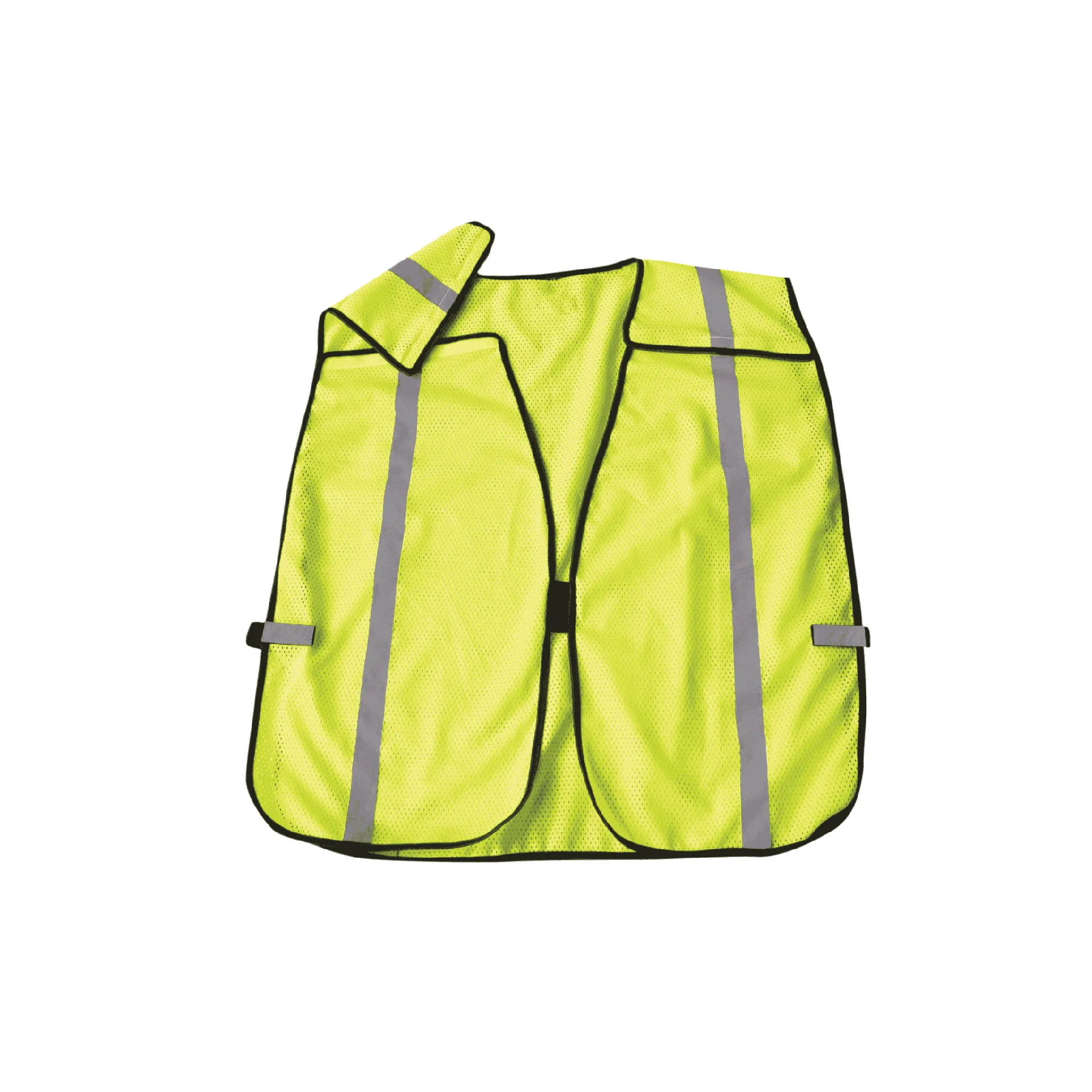 Economy Lime Safety Vest With Breakaway on Shoulders