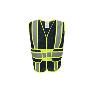 Economy Navy Blue Polyester Mesh with 2.5" Reflective Tape