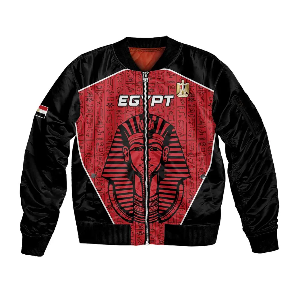 Egypt Football Custom Sleeve Zip Bomber Jacket Ancient Egypt Style LT15