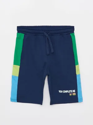 Elastic Waist Color Block Boy Shorts