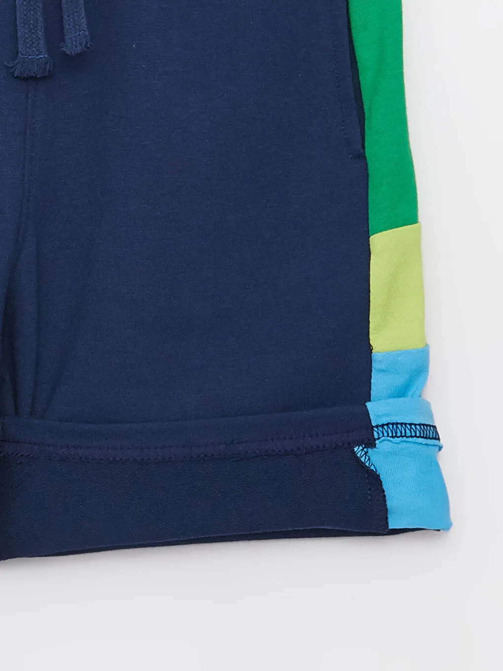 Elastic Waist Color Block Boy Shorts