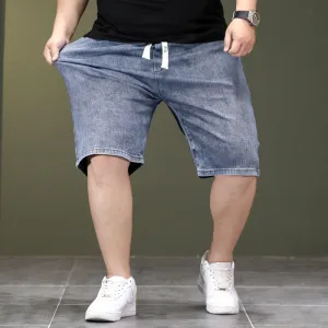 Elastic Waist Denim Shorts