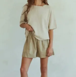 Elastic waist shorts