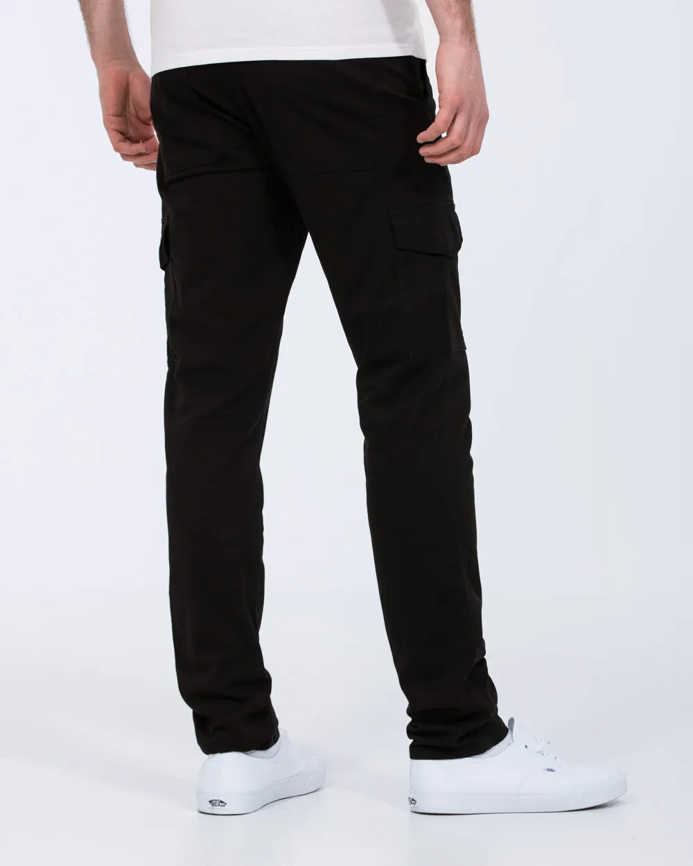 Essentalls Ray Tall Slim Fit Cargo Trousers (black)