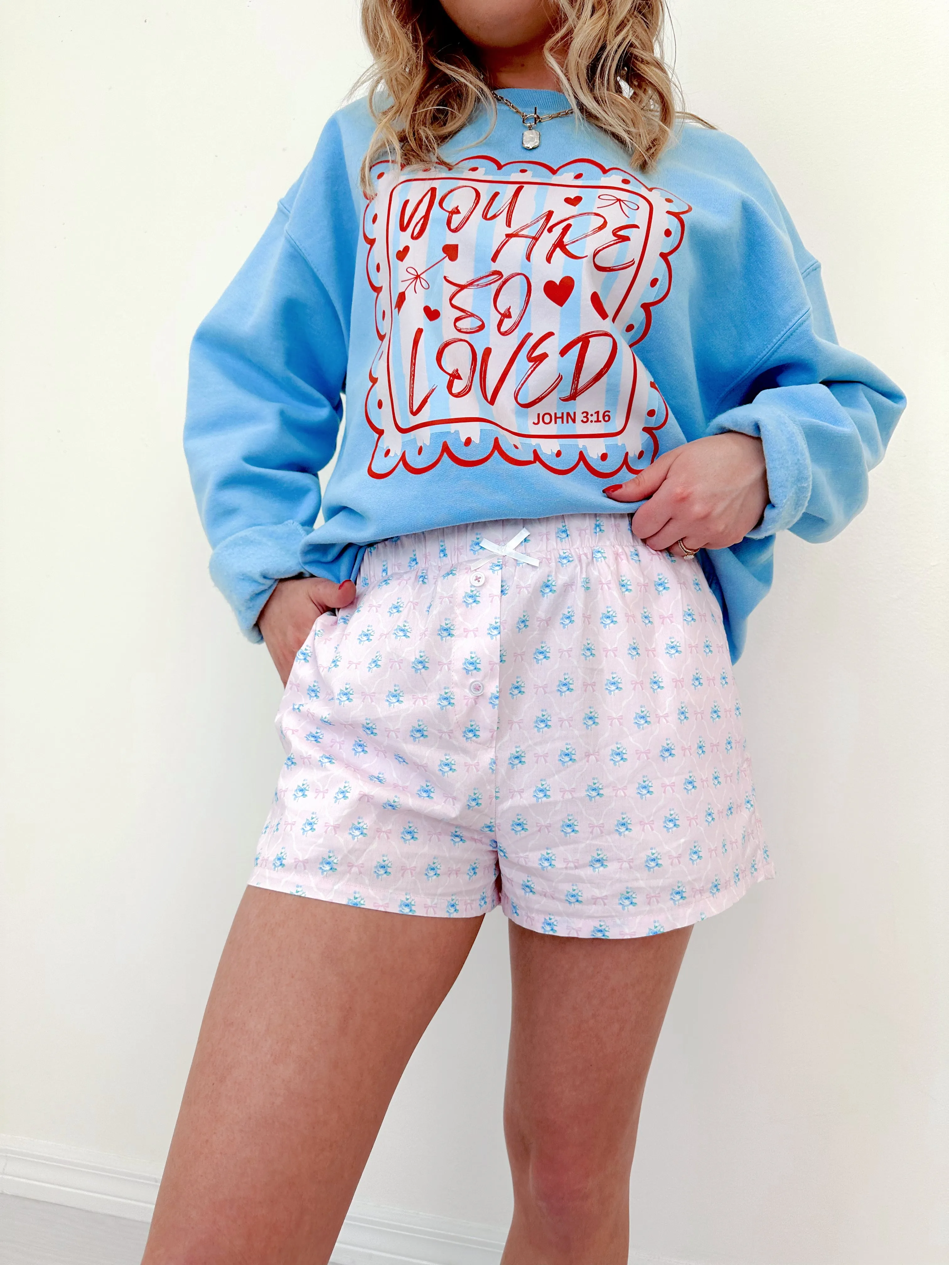 Fancy Floral & Bow Print Boxer Shorts - 2 Colors