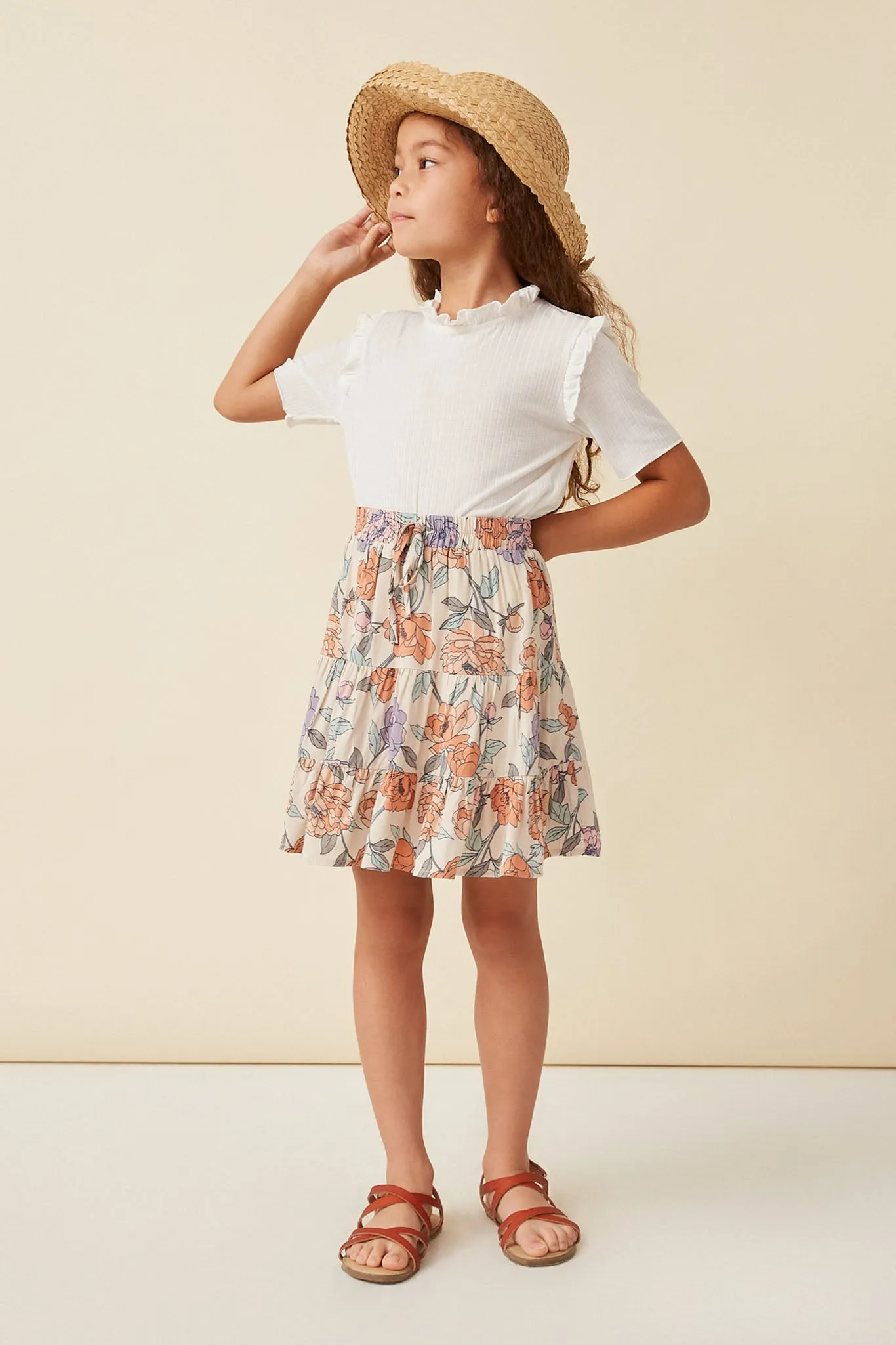 Floral Skirt With Shorts Lining