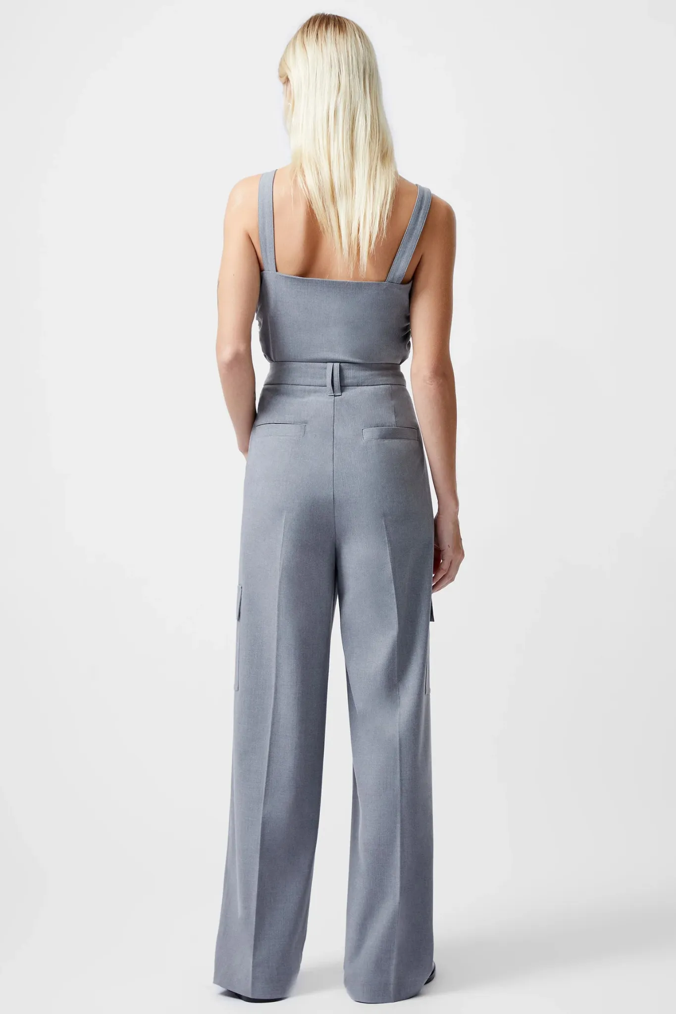 FRANKLIN BARREL LEG TROUSER - GREY