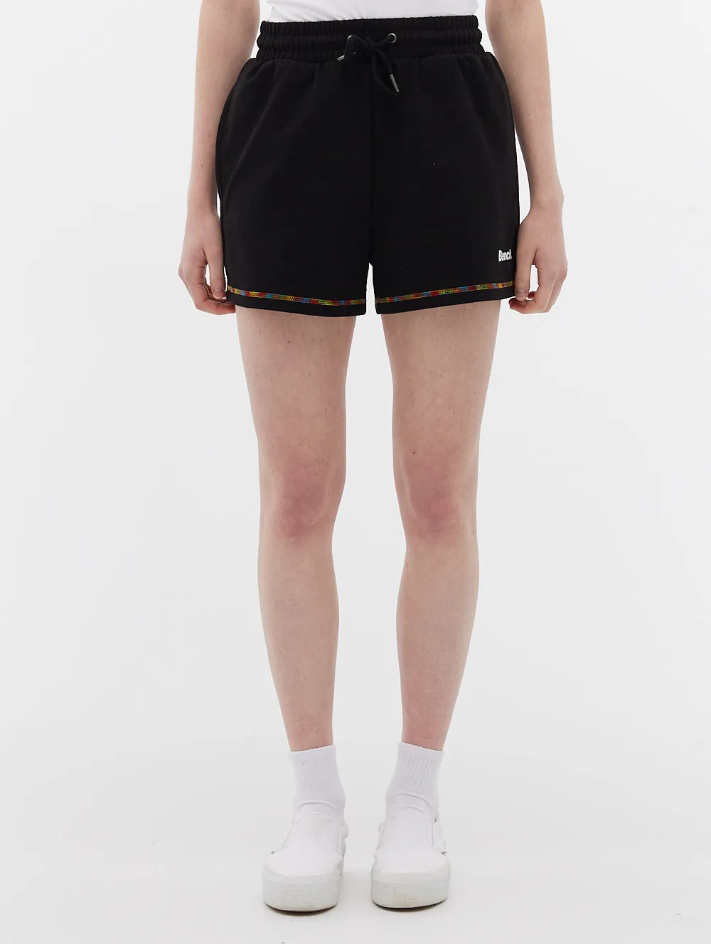 French Terry Shorts with Multi Colour Stitch