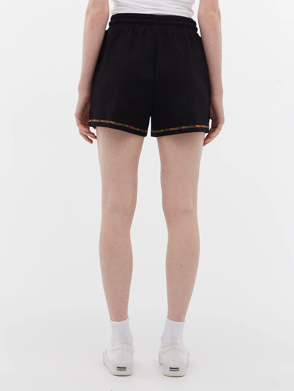 French Terry Shorts with Multi Colour Stitch