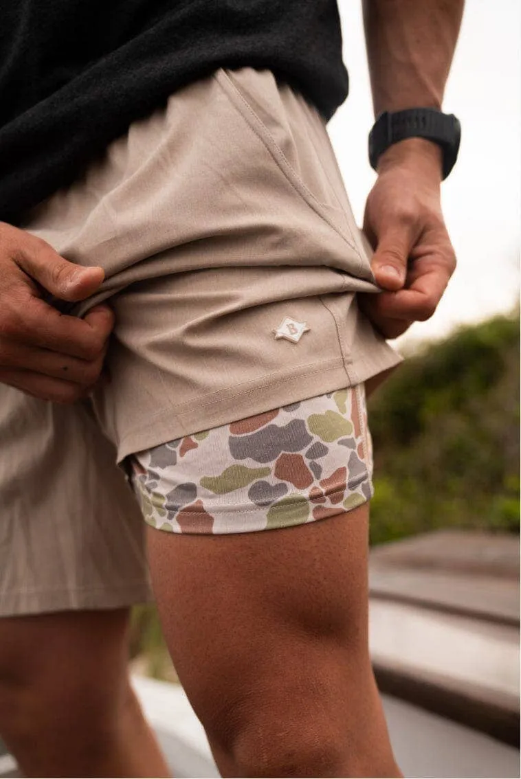 Functional Athletic Short Liner - Heather Camo - Khaki Driftwood Premium for less