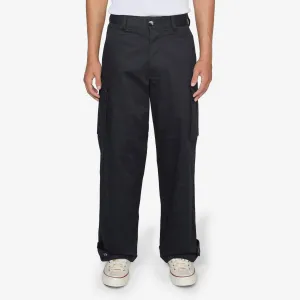 Gabardine Cargo Trousers Black