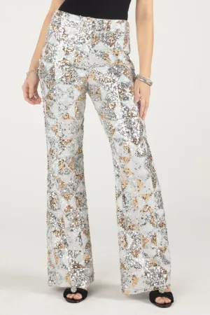 Geometric Multi-Sequin Trousers