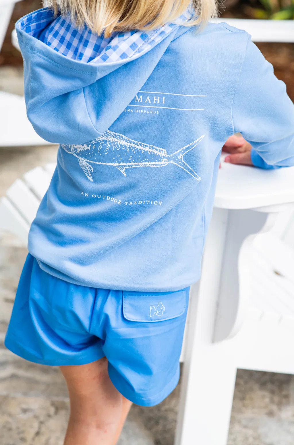 Girls Beach Cruiser Short in All Aboard Blue