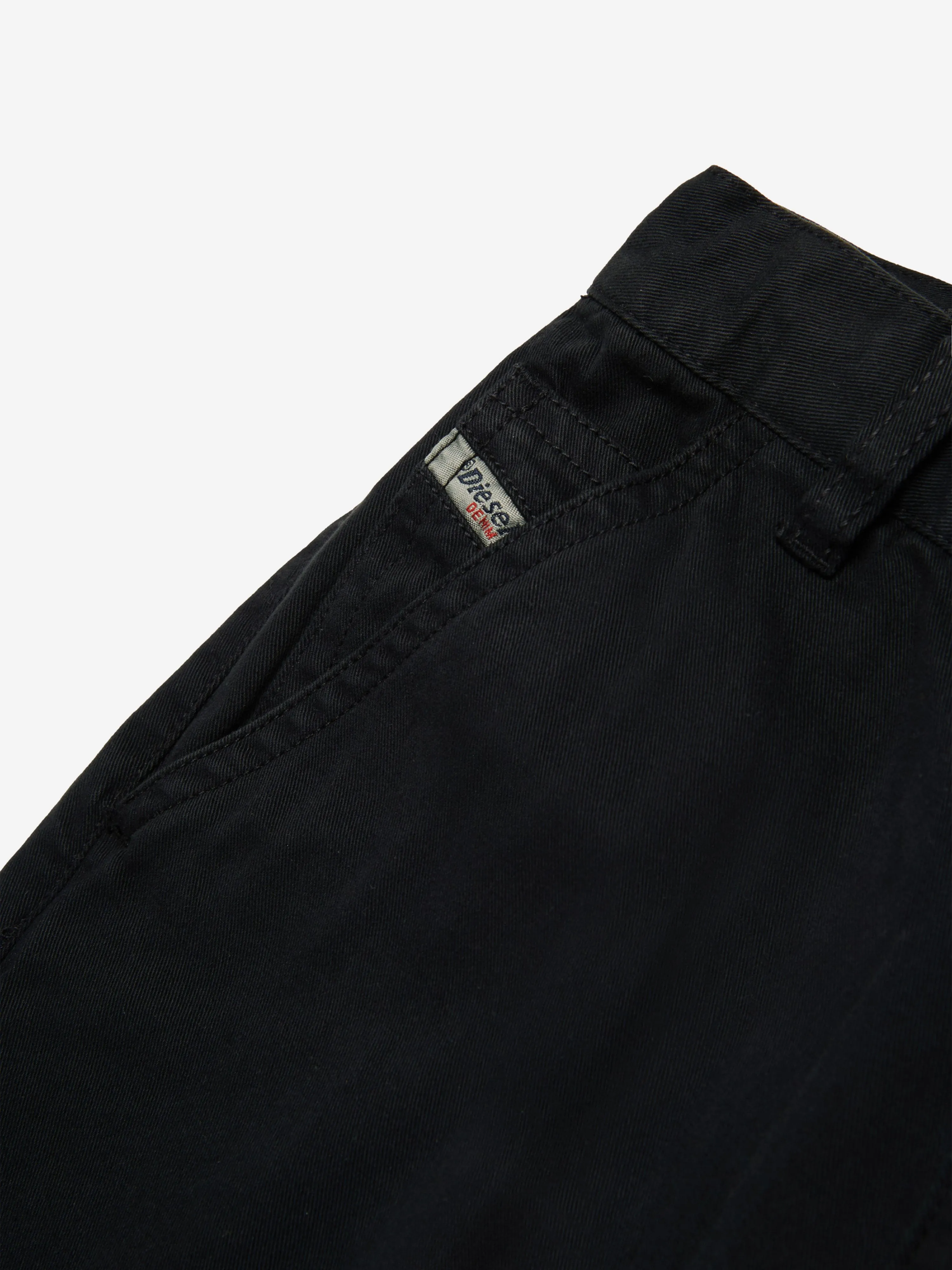 Girls Wide Leg Cargo Trousers in Black