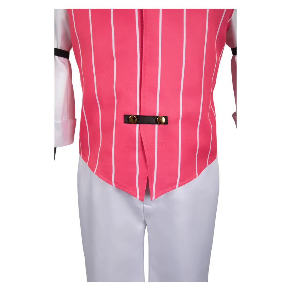 Hazbin Hotel Lucifer Pink Vest Suit Cosplay Costume Outfits Halloween Carnival Suit