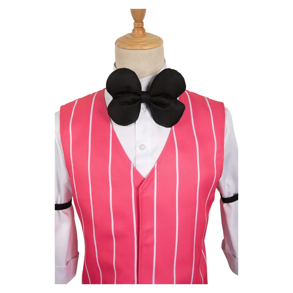 Hazbin Hotel Lucifer Pink Vest Suit Cosplay Costume Outfits Halloween Carnival Suit