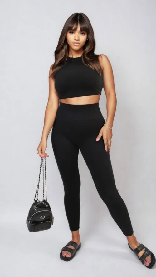 High-Waisted Leggings – Wide Band for Support & Flattering Fit