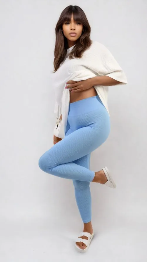 High-Waisted Leggings – Wide Band for Support & Flattering Fit