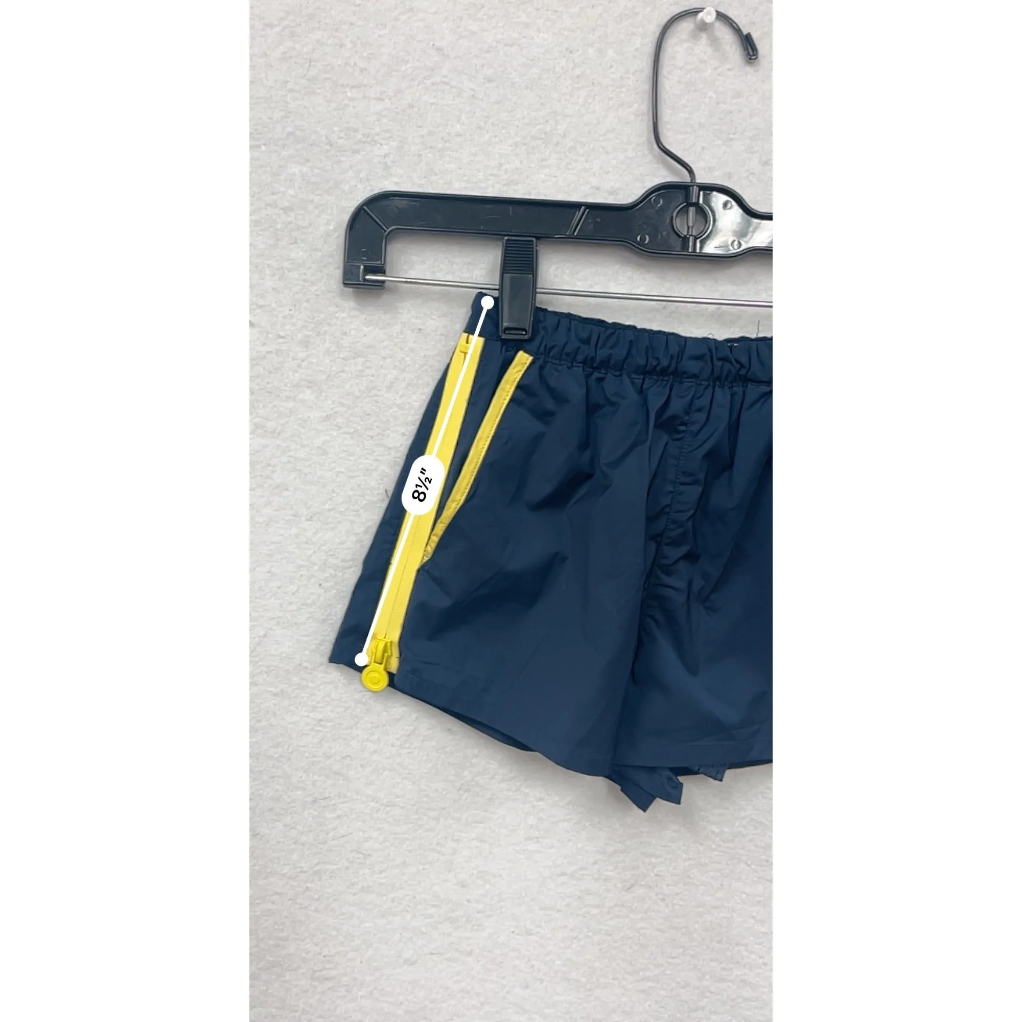 Hunter Kids Navy & Yellow Shorts W/ Side Zippers Size XS (4/5) #6665