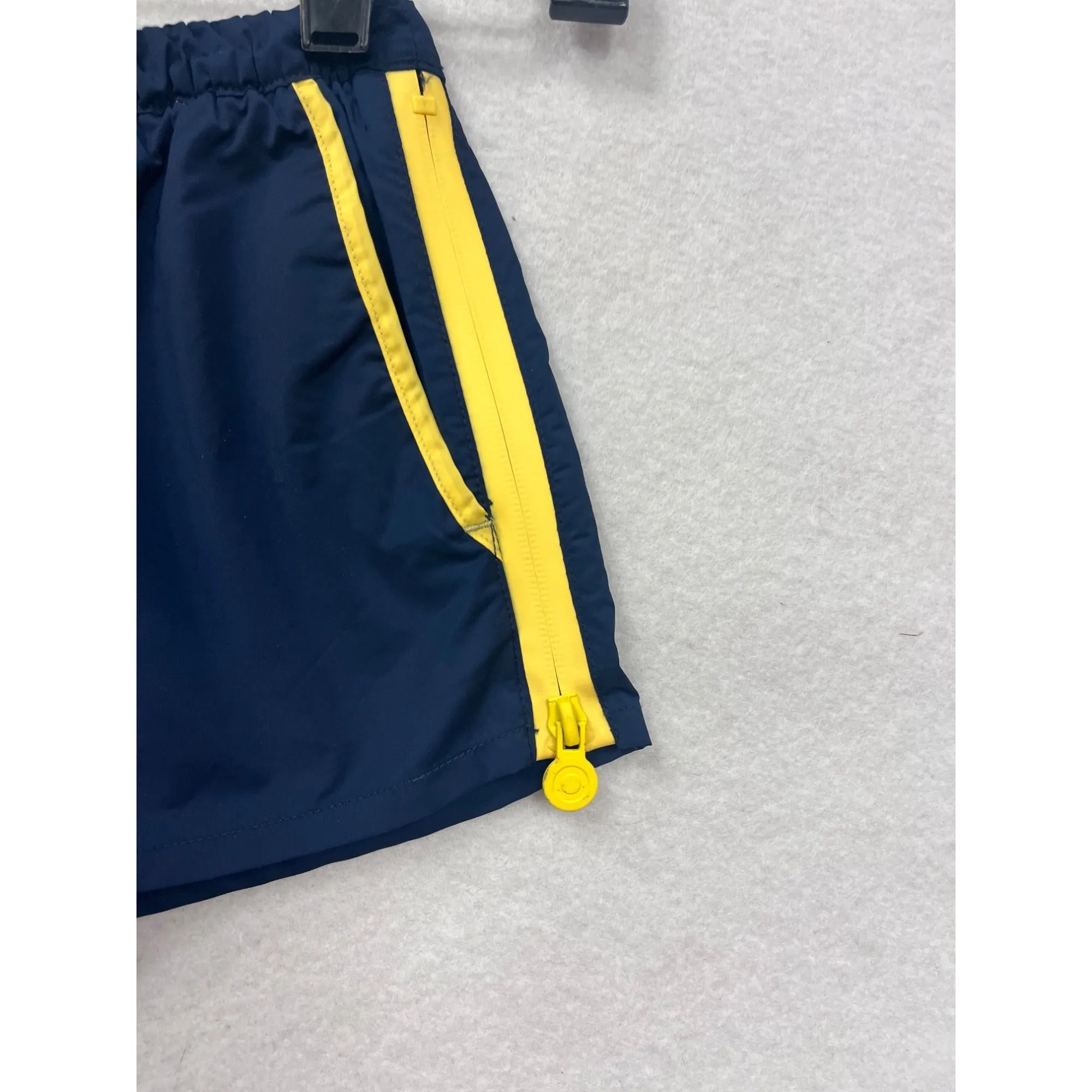 Hunter Kids Navy & Yellow Shorts W/ Side Zippers Size XS (4/5) #6665