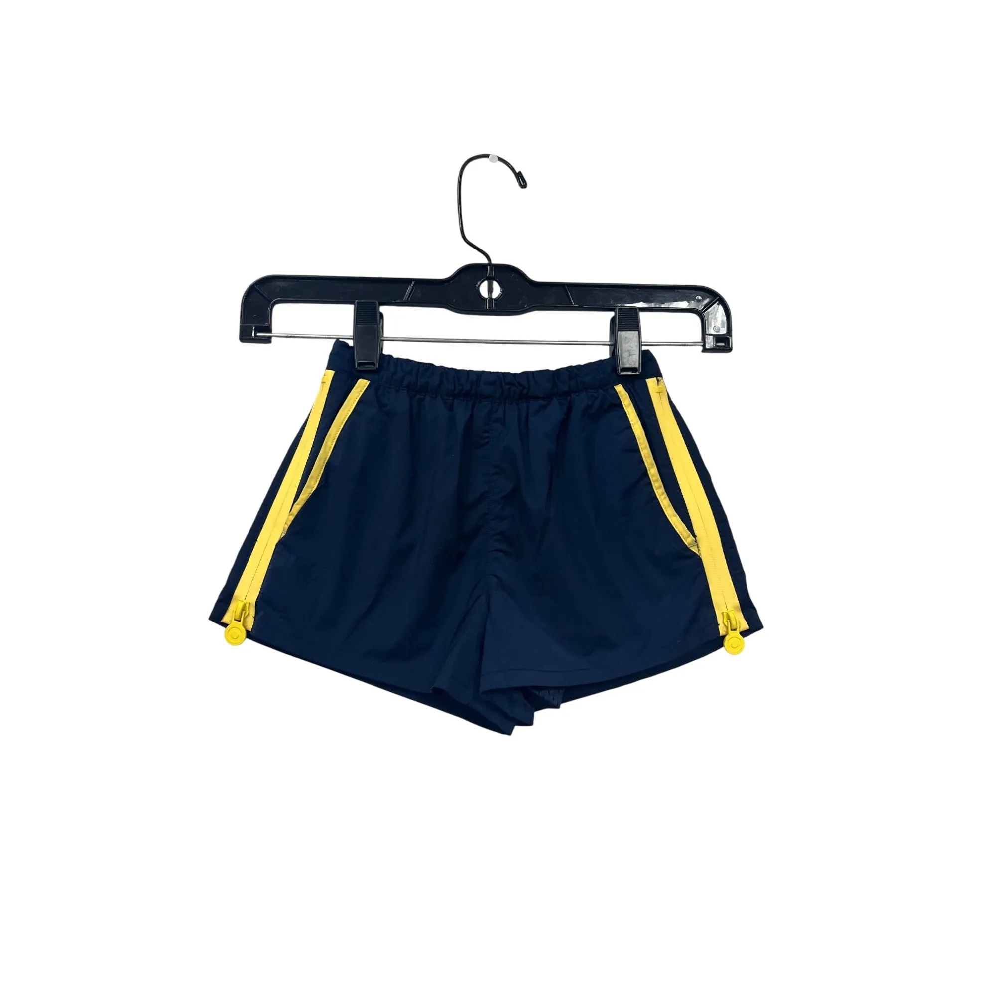 Hunter Kids Navy & Yellow Shorts W/ Side Zippers Size XS (4/5) #6665