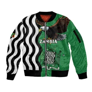 Icitungu ca Zambia Sleeve Zip Bomber Jacket One Zambia One Nation LT15