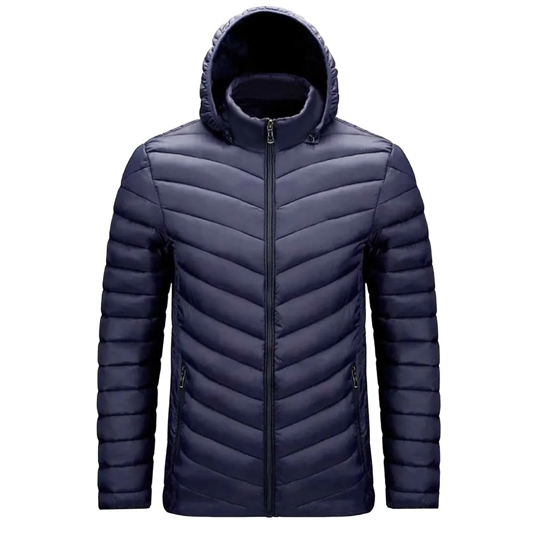 Imported Cross Seam Heavy Insulated Puffer Jackets for Men (Detachable Cap)